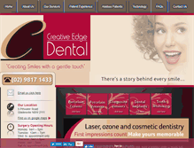 Tablet Screenshot of creativeedgedental.com.au